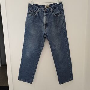 LL BEAN (34x29 Actual) Flannel Lined Jeans Men's Insulated Work Outdoors